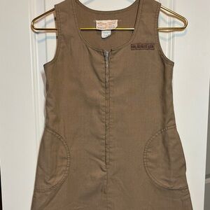 Brownie Girl Scout Uniform GSA Vintage Jumper Dress Size 10